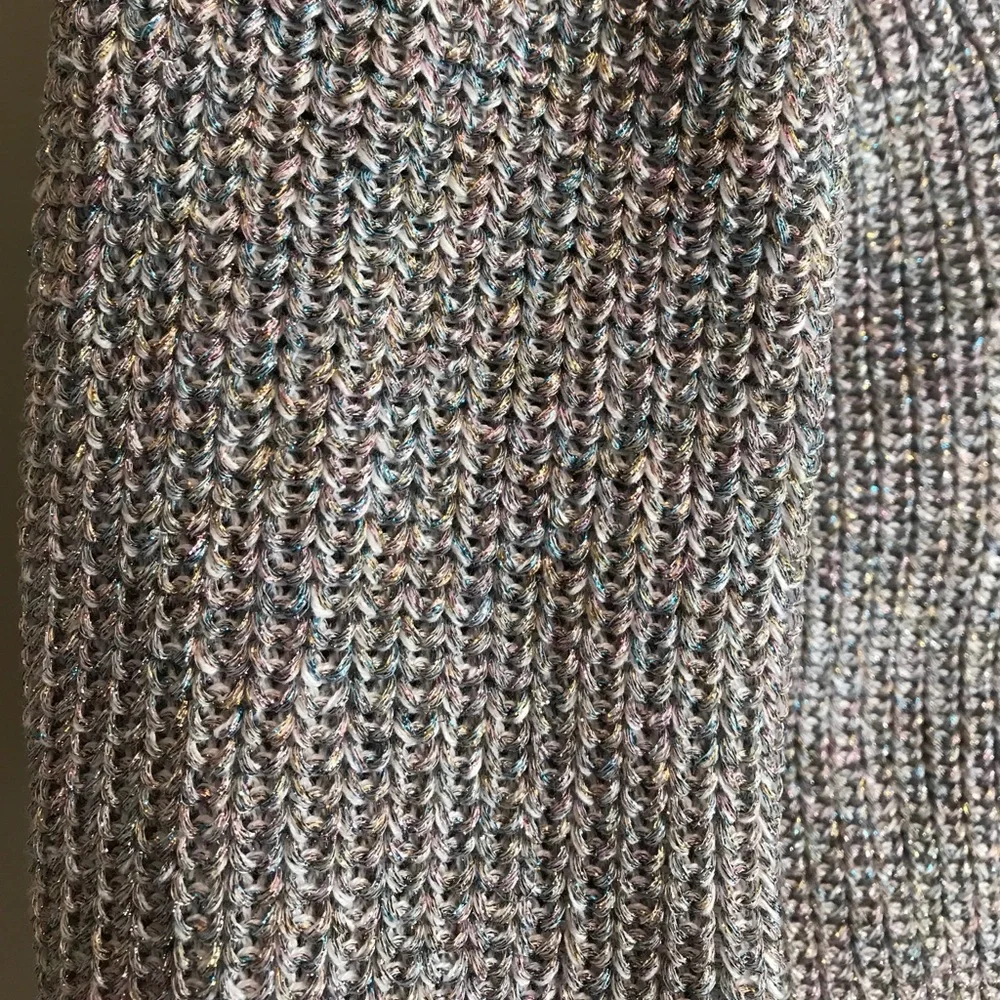 J. CREW Pastel Colored Shimmer Crew Sweater M